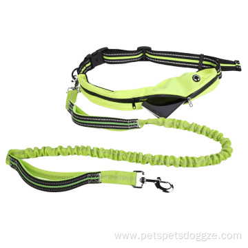 Nylon Reflective Dog Leash With Waterproof Waist Bag